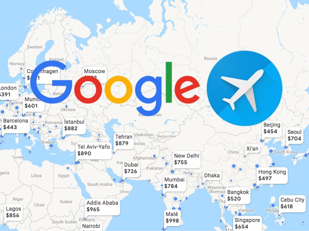 Google Flights' Interactive Map